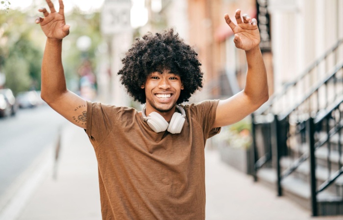 18-Year-Old Boy with Black Hair