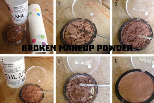 broken makeup powder