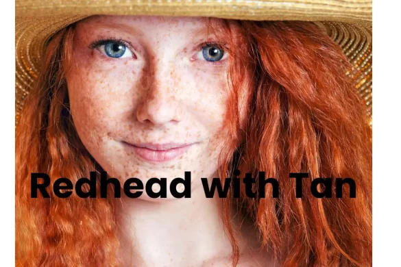 redhead with tan