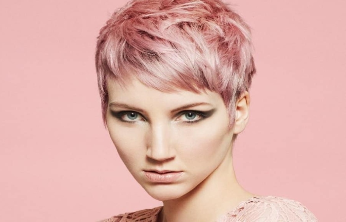 Pastel Pink Pixie Cut