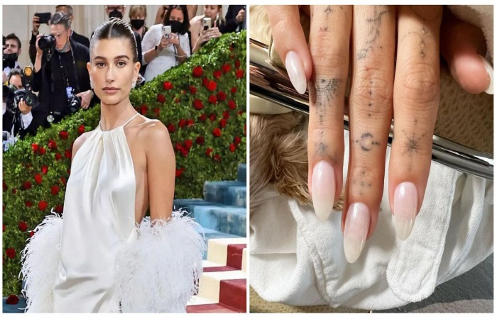 Hailey Bieber's Chocolate Glazed Donut Nails Breakdown