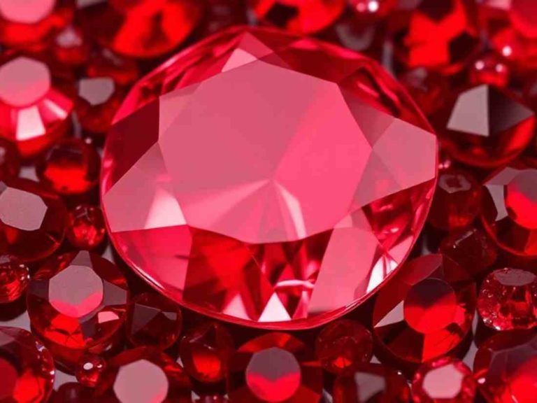 red gemstones